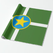 De vlag van Jackson (Mississippi) Cadeaupapier (Uitgerold)
