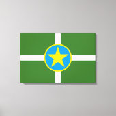 De vlag van Jackson (Mississippi) Canvas Afdruk (Voorkant)