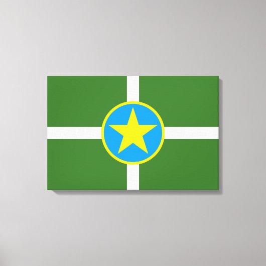 De vlag van Jackson (Mississippi) Canvas Afdruk (Voorkant)