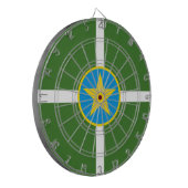 De vlag van Jackson (Mississippi) Dartbord (Voorkant Links)
