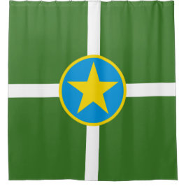De vlag van Jackson (Mississippi) Douchegordijn