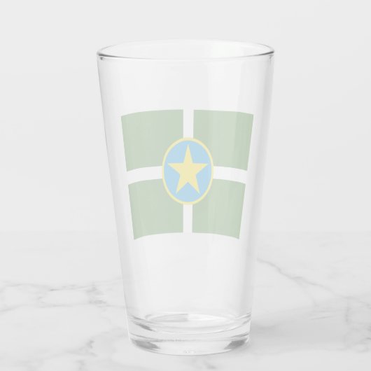 De vlag van Jackson (Mississippi) Glas (Achterkant)