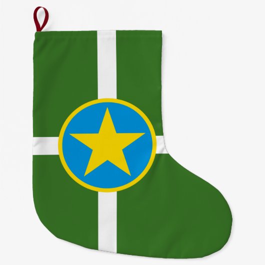 De vlag van Jackson (Mississippi) Grote Kerstsok (Voorkant)
