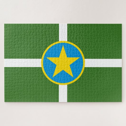 De vlag van Jackson (Mississippi) Legpuzzel (Horizontaal)