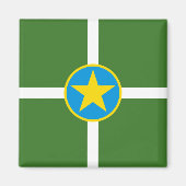 De vlag van Jackson (Mississippi) Magneet (Voorkant)