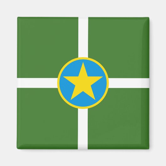 De vlag van Jackson (Mississippi) Magneet (Voorkant)