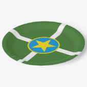 De vlag van Jackson (Mississippi) Papieren Bordje (Gekanteld)