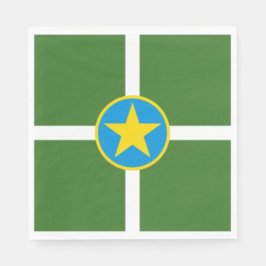 De vlag van Jackson (Mississippi) Servet (Voorkant)