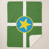 De vlag van Jackson (Mississippi) Sherpa Deken (Voorkant)