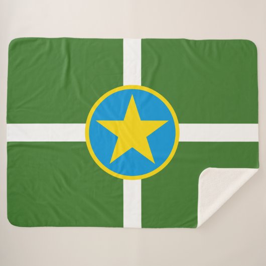De vlag van Jackson (Mississippi) Sherpa Deken (Voorkant (horizontaal))