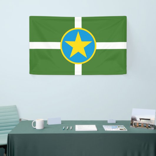 De vlag van Jackson (Mississippi) Spandoek (Beurs)