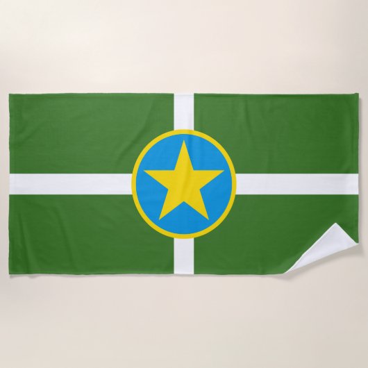 De vlag van Jackson (Mississippi) Strandlaken (Voorkant)