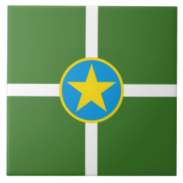 De vlag van Jackson (Mississippi) Tegeltje