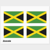 De vlag van Jamaica Rechthoekige Sticker (Vel)