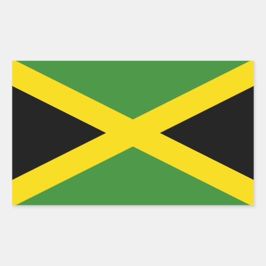De vlag van Jamaica Rechthoekige Sticker (Voorkant)
