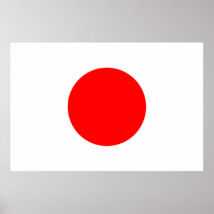 De vlag van Japan Poster