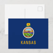 De vlag van Kansas Briefkaart (Voorkant / Achterkant)
