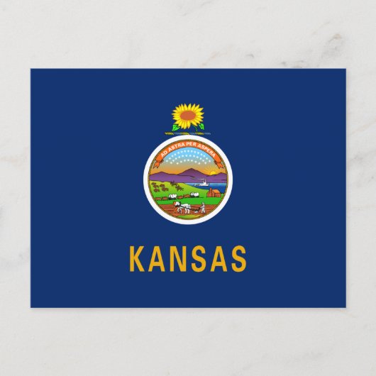 De vlag van Kansas Briefkaart (Voorkant)