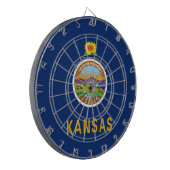 De vlag van Kansas Dartbord (Voorkant Links)
