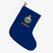 De vlag van Kansas Grote Kerstsok (Voorkant (Hangend))