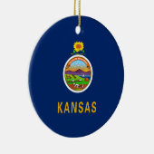 De vlag van Kansas Keramisch Ornament (Rechts)