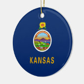 De vlag van Kansas Keramisch Ornament (Links)