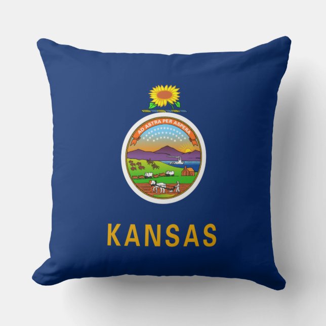 De vlag van Kansas Kussen (Voorkant)