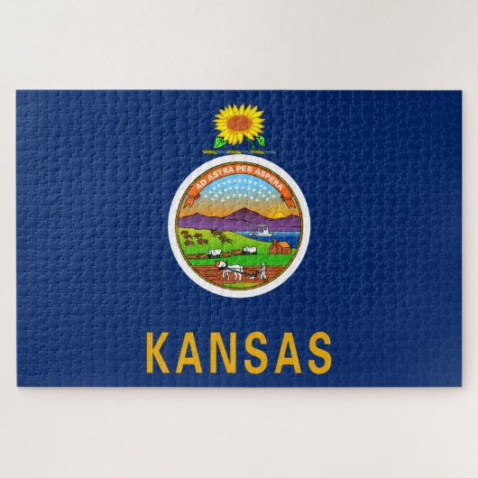 De vlag van Kansas Legpuzzel (Horizontaal)