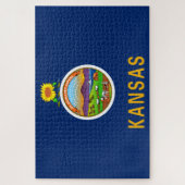 De vlag van Kansas Legpuzzel (Verticaal)