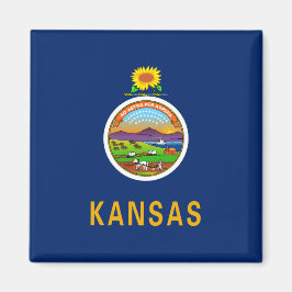 De vlag van Kansas Magneet
