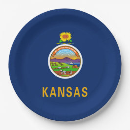 De vlag van Kansas Papieren Bordje