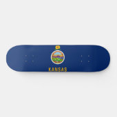 De vlag van Kansas Persoonlijk Skateboard (Horizontaal)