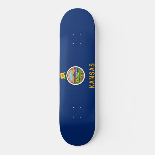 De vlag van Kansas Persoonlijk Skateboard (Voorkant)
