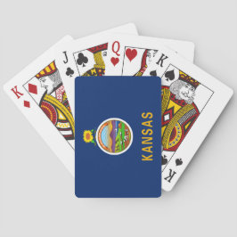 De vlag van Kansas Pokerkaarten