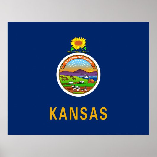 De vlag van Kansas Poster (Voorkant)
