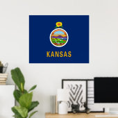 De vlag van Kansas Poster (Thuiskantoor)