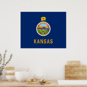 De vlag van Kansas Poster (Keuken)