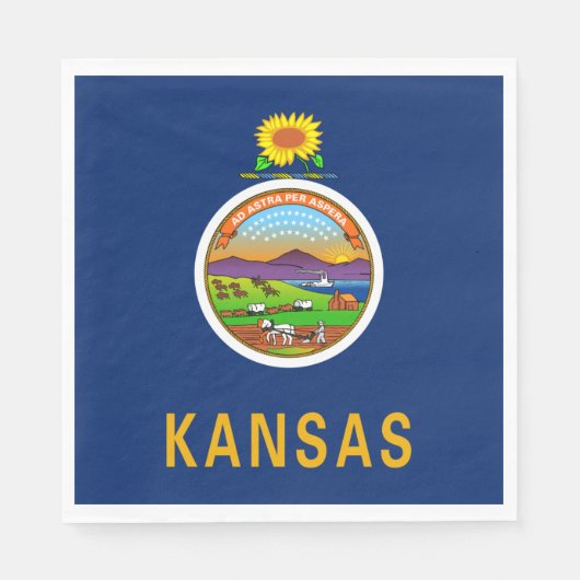 De vlag van Kansas Servet (Voorkant)