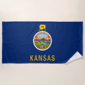 De vlag van Kansas Strandlaken (Voorkant)