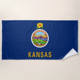 De vlag van Kansas Strandlaken