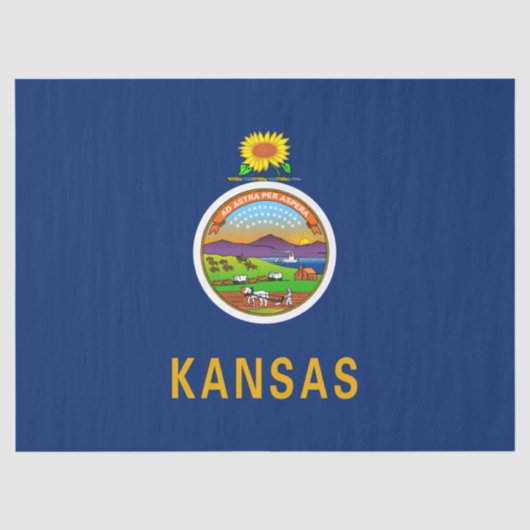 De vlag van Kansas Tissuepapier (Voorkant)