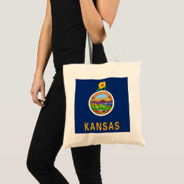 De vlag van Kansas Tote Bag