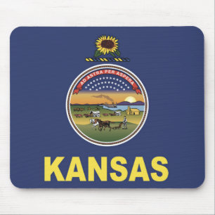 De vlag van Kansas, Verenigde Staten van Amerika Muismat