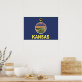 De vlag van Kansas, Verenigde Staten van Amerika Poster (Keuken)