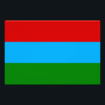 De vlag van Karelië Foto Afdruk<br><div class="desc">Patriottische vlag van de Republiek Karelië.</div>