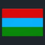 De vlag van Karelië Foto Afdruk<br><div class="desc">Patriottische vlag van de Republiek Karelië.</div>