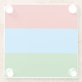 De vlag van Karelië Glazen Onderzetter (Achterkant)