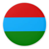 De vlag van Karelië Keramische Knop (Voorkant)