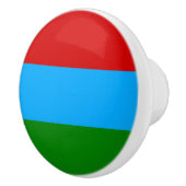 De vlag van Karelië Keramische Knop (Rechts)