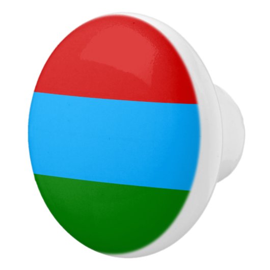 De vlag van Karelië Keramische Knop (Rechts)